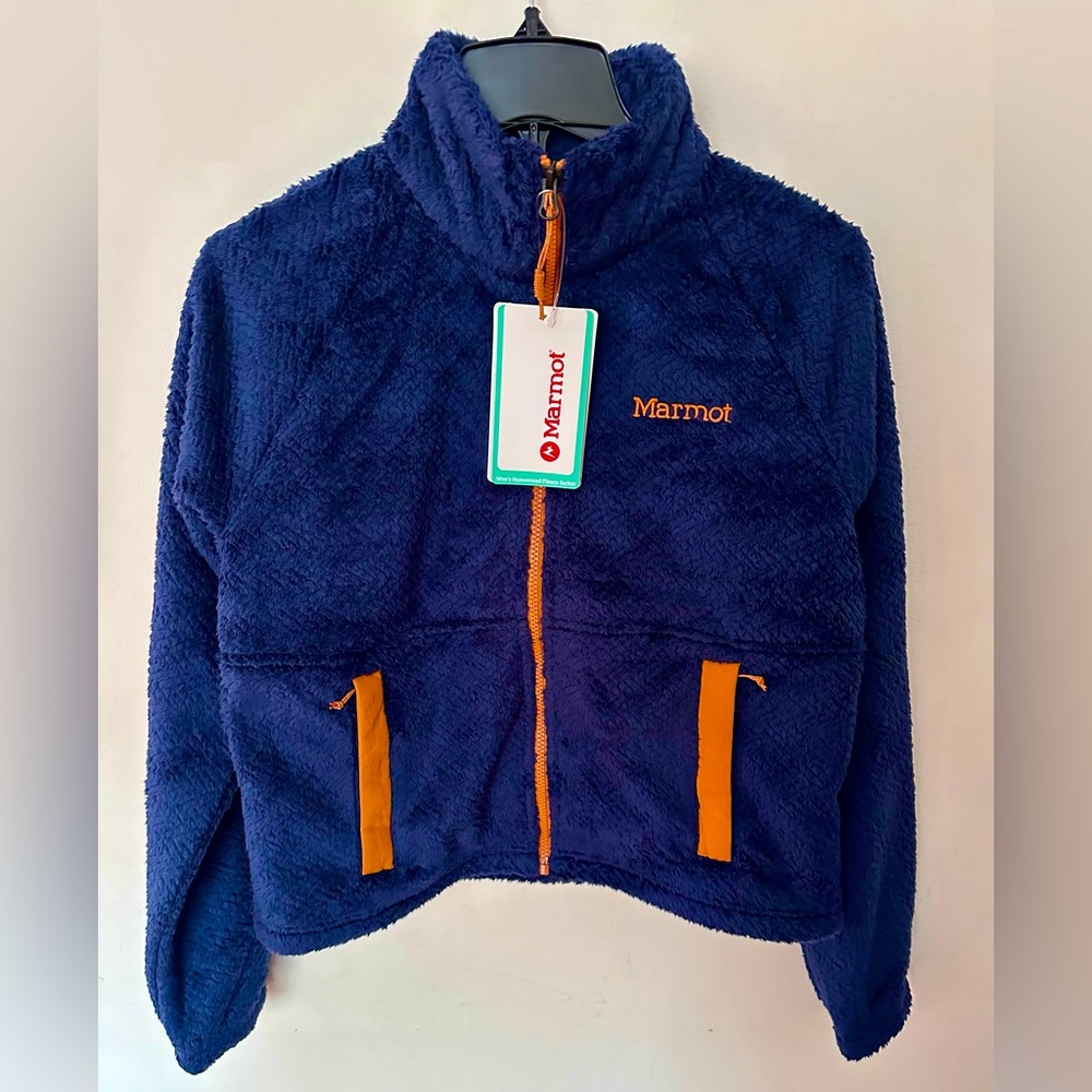NWTs Marmot Women’s Homestead Sherpa Fleece Jacket. Arctic Navy. XS